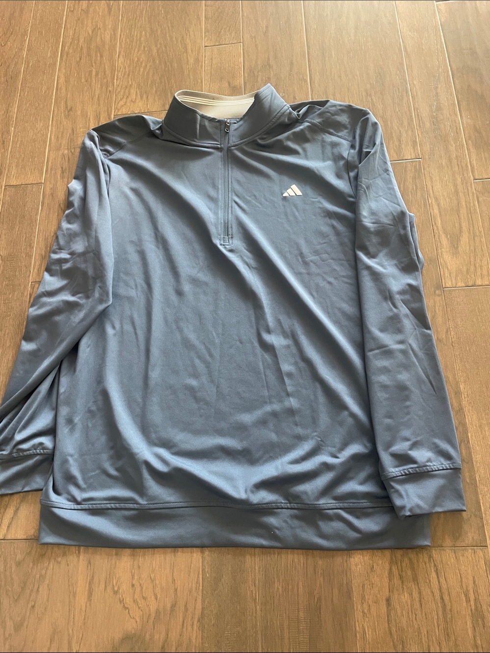 Adidas Men's Slate Blue Quarter-Zip Performance Pullover